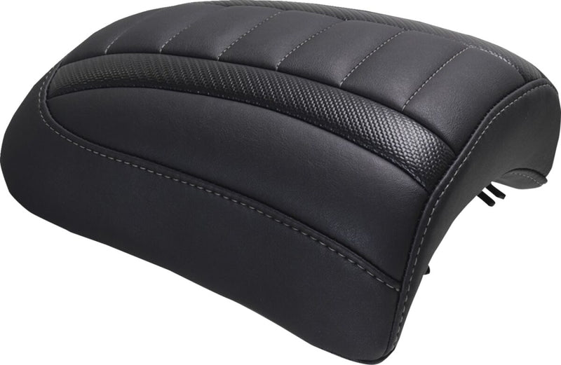 Mustang Padded Passenger Seat Cowl for 2023-2026 Harley-Davidson Black Grey Deluxe