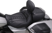 Mustang Wide Deluxe Touring Passenger Seat for 2023-2026 Harley-Davidson Black Grey #88420GM