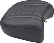 Mustang Wide Deluxe Touring Passenger Seat for 2023-2026 Harley-Davidson Black Orange #88420MO