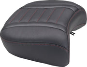 Mustang Wide Deluxe Touring Passenger Seat for 2023-2026 Harley-Davidson Black Red
