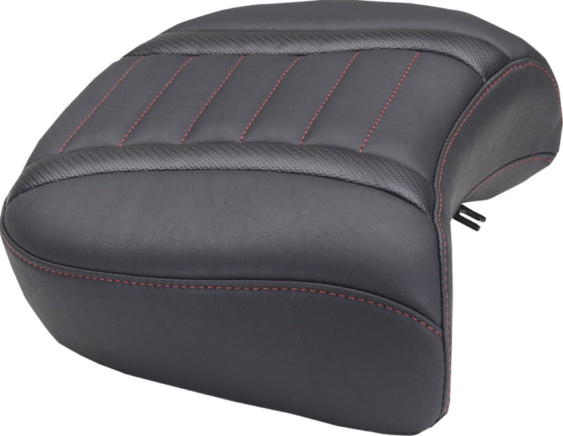Mustang Wide Deluxe Touring Passenger Seat for 2023-2026 Harley-Davidson Black Red