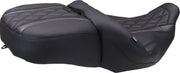 Mustang Deluxe Touring Seat for 2023-2026 Harley-Davidson Black 2-Up Seat One-Piece Vinyl Each