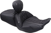 Mustang Deluxe Touring Seat for 2023-2026 Harley-Davidson Black 2-Up Seat One-Piece Vinyl #89411