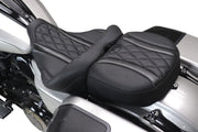 Mustang Deluxe Touring Seat for 2023-2026 Harley-Davidson Black 2-Up Seat One-Piece Vinyl Each