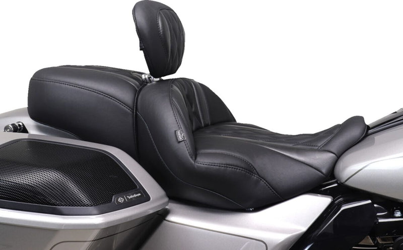 Mustang Deluxe Touring Seat for 2023-2026 Harley-Davidson Black 2-Up Seat One-Piece Vinyl #89411