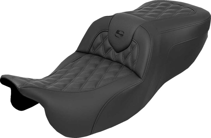 Saddlemen RoadSofa™ Seat for 2015-2025 Harley-Davidson Black 2-Up Seat Saddlehyde™