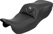 Saddlemen RoadSofa™ Seat for 2015-2025 Harley-Davidson Black 2-Up Seat Saddlehyde™