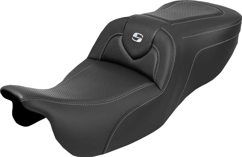 Saddlemen RoadSofa™ Seat for 2015-2025 Harley-Davidson Black 2-Up Seat Saddlehyde™ #815-07-185