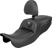 Saddlemen RoadSofa™ Seat for 2015-2025 Harley-Davidson Black 2-Up Seat Saddlehyde™ #815-07-185BR