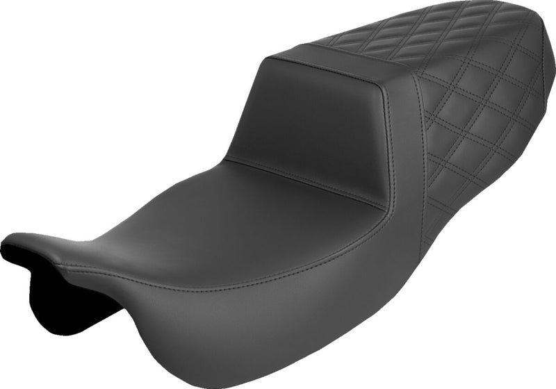 Saddlemen Step-Up Seat for 2015-2025 Harley-Davidson Black 2-Up Seat Saddlehyde™ #815-07-173