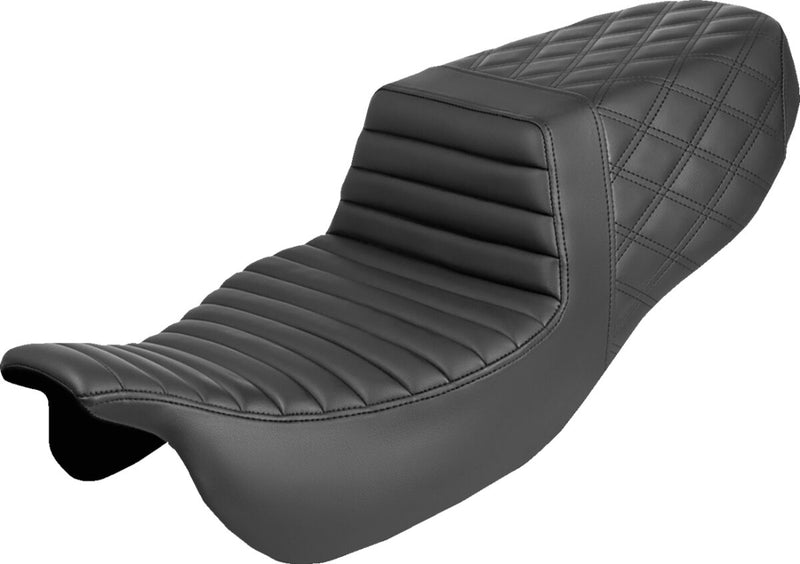 Saddlemen Step-Up Seat for 2015-2025 Harley-Davidson Black 2-Up Seat Saddlehyde™