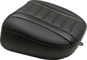 Mustang Deluxe Touring Passenger Seat for 2023-2026 Harley-Davidson Black Red Vinyl