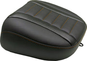 Mustang Deluxe Touring Passenger Seat for 2023-2026 Harley-Davidson Black Orange Vinyl