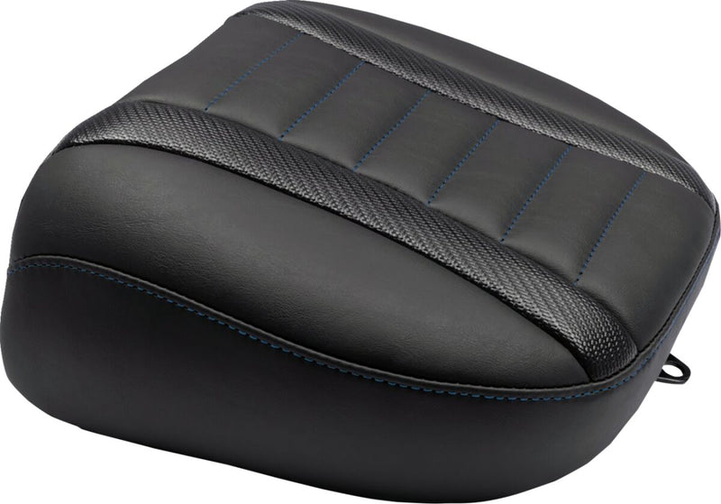 Mustang Deluxe Touring Passenger Seat for 2023-2026 Harley-Davidson Black Blue Vinyl #88402SB