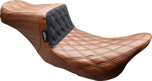 Le Pera Tailwhip Seat for 2008-2023 Harley-Davidson Black Brown 2-Up Seat BikerTec