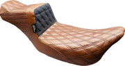 Le Pera Tailwhip Daddy Long Legs Seat for 2008-2023 Harley-Davidson Black Brown 2-Up Seat BikerTec