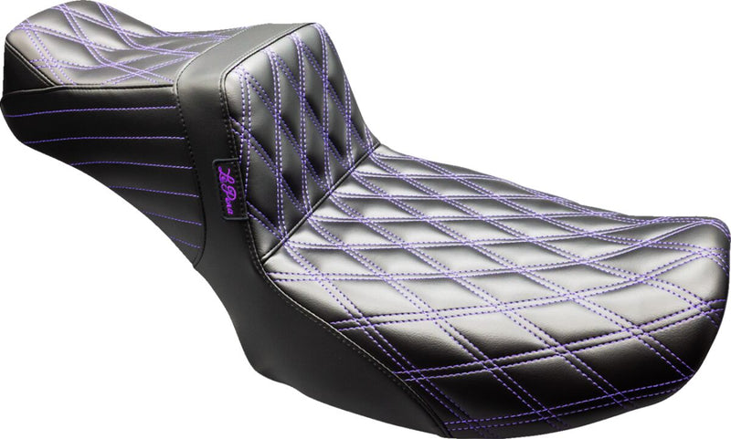 Le Pera Tailwhip Daddy Long Legs Seat for 2023-2026 Harley-Davidson Black Purple 2-Up Seat BikerTec