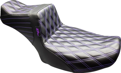 Le Pera Tailwhip Daddy Long Legs Seat for 2023-2026 Harley-Davidson Black Purple 2-Up Seat BikerTec