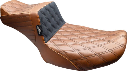 Le Pera Tailwhip Daddy Long Legs Seat for 2023-2026 Harley-Davidson Black Brown 2-Up Seat BikerTec