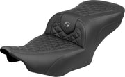 Saddlemen Roadsofa™ Standard Reach Seat for 2023-2026 Harley-Davidson Black Grey 2-Up Seat Saddlehyde™ #823-07-21002