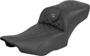 Saddlemen Roadsofa™ Extended Reach Seat for 2023-2026 Harley-Davidson Black Grey 2-Up Seat Saddlehyde™