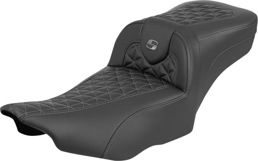 Saddlemen Roadsofa™ Extended Reach Seat for 2023-2026 Harley-Davidson Black Grey 2-Up Seat Saddlehyde™