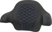Saddlemen Tour-Pak® Passenger Pad for 2014-2025 Harley-Davidson Roadsofa™ Backrest Pad Black Blue Saddlehyde™