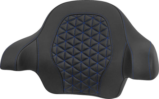 Saddlemen Tour-Pak® Passenger Pad for 2014-2025 Harley-Davidson Roadsofa™ Backrest Pad Black Blue Saddlehyde™