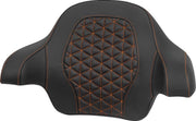 Saddlemen Tour-Pak® Passenger Pad for 2014-2025 Harley-Davidson Roadsofa™ Backrest Pad Black Orange Saddlehyde™
