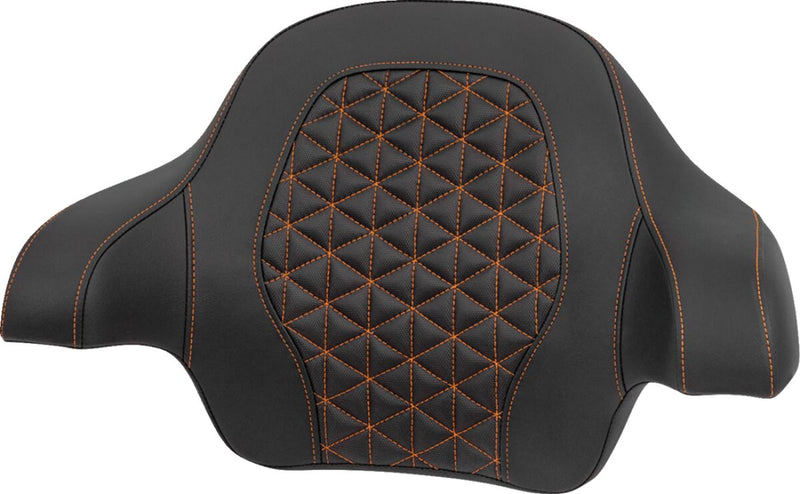 Saddlemen Tour-Pak® Passenger Pad for 2014-2025 Harley-Davidson Roadsofa™ Backrest Pad Black Orange Saddlehyde™ #814-07-21103