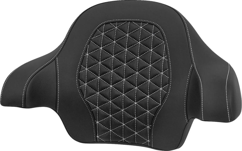 Saddlemen Tour-Pak® Passenger Pad for 2014-2025 Harley-Davidson Roadsofa™ Backrest Pad Black White Saddlehyde™