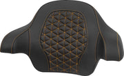 Saddlemen Tour-Pak® Passenger Pad for 2014-2025 Harley-Davidson Roadsofa™ Backrest Pad Black Gold Saddlehyde™