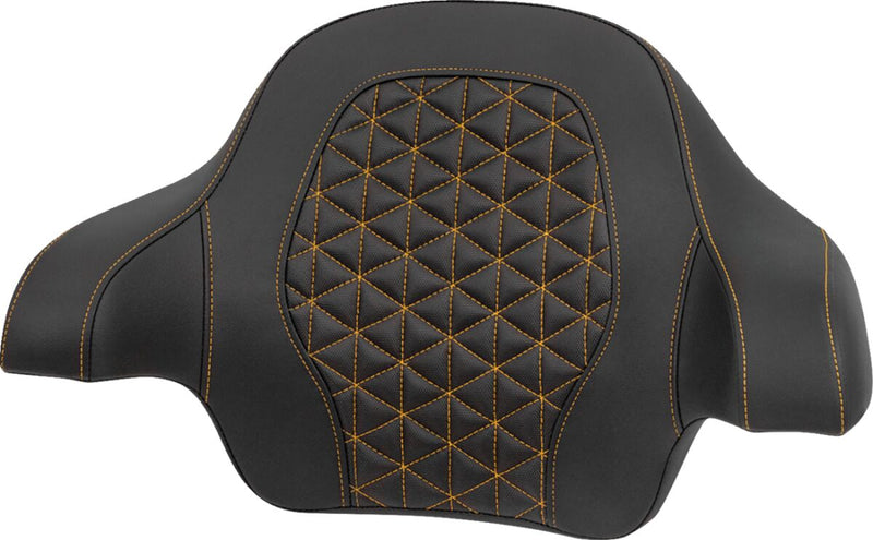 Saddlemen Tour-Pak® Passenger Pad for 2014-2025 Harley-Davidson Roadsofa™ Backrest Pad Black Gold Saddlehyde™