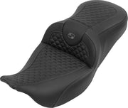 Saddlemen RoadSofa™ Seat for 2008-2025 Harley-Davidson Black Grey One-Piece Saddlehyde™ Black| Grey| Red