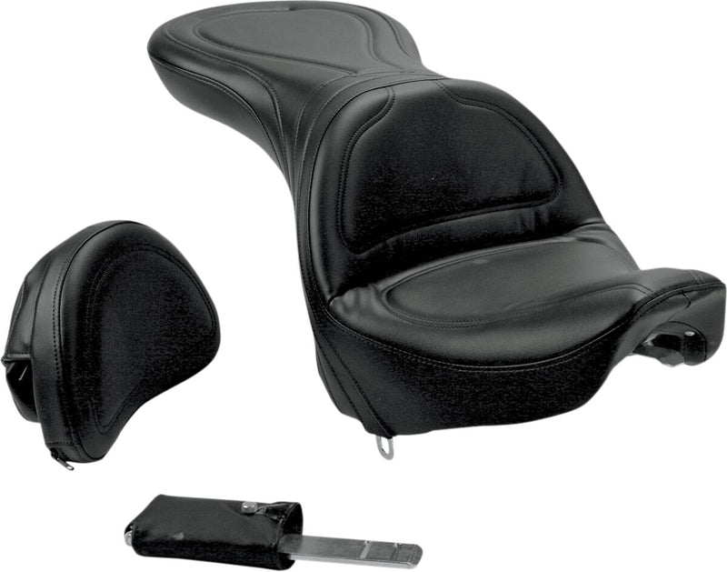Saddlemen Explorer Seat w/ Driver Backrest for 2000-2007 Harley-Davidson Softail Deuce Motorcycles