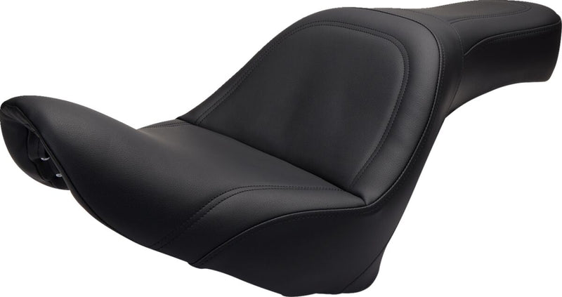 Saddlemen SaddleHyde King Seat w/o Driver Backrest for 2006-2016 Harley-Davidson Softail Motorcycles Black #806-12-052