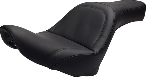 Saddlemen SaddleHyde King Seat w/o Driver Backrest for 2006-2016 Harley-Davidson Softail Motorcycles Black