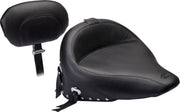 Mustang Wide Solo Seat with Removable Backrest Black Leather Vinyl