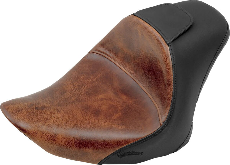 Saddlemen Lariat Solo Seat for 2006-2016 Harley-Davidson Softail Motorcycles Brown #806-12-0041B
