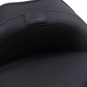 Mustang Wide Solo Seat with Removable Backrest Vintage Black Leather Vinyl #79742