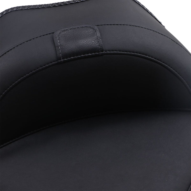 Mustang Wide Solo Seat with Removable Backrest Vintage Black Leather Vinyl #79742