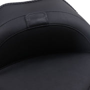 Mustang Wide Solo Seat with Removable Backrest Vintage Black Leather Vinyl #79742