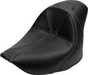 Saddlemen SaddleHyde GC-Style Dominator Solo Seat w/ Backrest Option for 2001-2004,2006-2016 Harley-Davidson Softail Motorcycles Black #806-12-0042