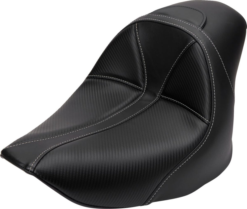 Saddlemen SaddleHyde GC-Style Dominator Solo Seat w/ Backrest Option for 2001-2004,2006-2016 Harley-Davidson Softail Motorcycles Black #806-12-0042
