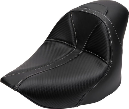 Saddlemen SaddleHyde GC-Style Dominator Solo Seat w/ Backrest Option for 2001-2004,2006-2016 Harley-Davidson Softail Motorcycles Black