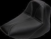 Saddlemen SaddleHyde GC-Style Dominator Solo Seat w/ Backrest Option for 2001-2016 Harley-Davidson Heritage Softail and 2006-2017 Harley-Davidson Softail Deluxe Motorcycles Black #806-15-0042