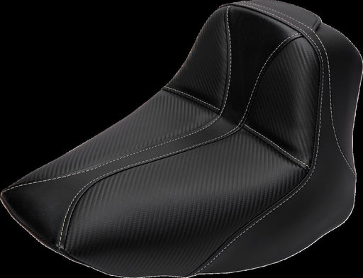Saddlemen SaddleHyde GC-Style Dominator Solo Seat w/ Backrest Option for 2001-2016 Harley-Davidson Heritage Softail and 2006-2017 Harley-Davidson Softail Deluxe Motorcycles Black