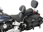 Saddlemen SaddleHyde GC-Style Dominator Solo Seat w/ Backrest Option for 2001-2016 Harley-Davidson Heritage Softail and 2006-2017 Harley-Davidson Softail Deluxe Motorcycles