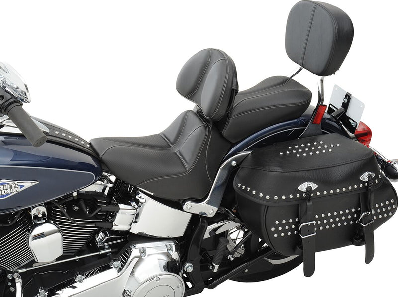 Saddlemen SaddleHyde GC-Style Dominator Solo Seat w/ Backrest Option for 2001-2016 Harley-Davidson Heritage Softail and 2006-2017 Harley-Davidson Softail Deluxe Motorcycles