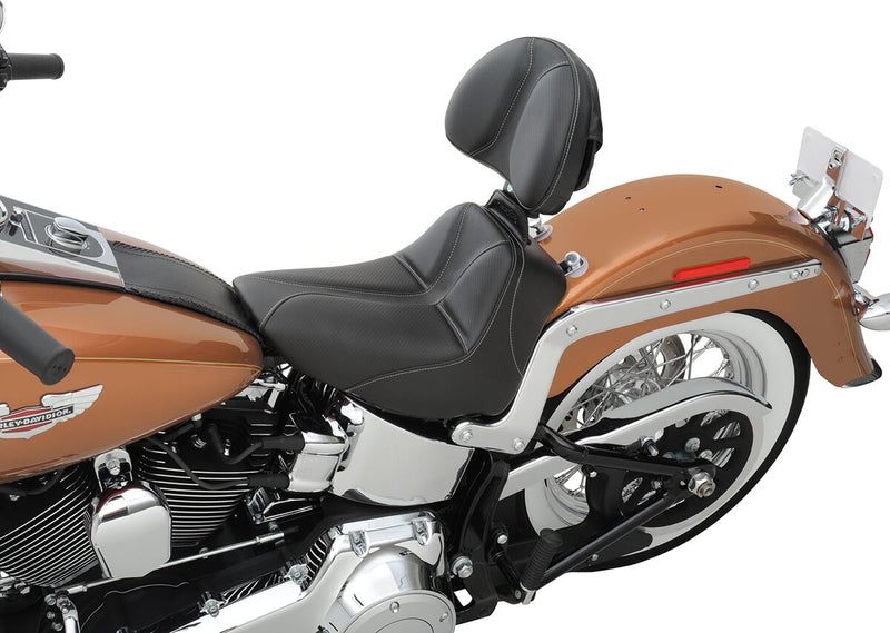 Saddlemen SaddleHyde GC-Style Dominator Solo Seat w/ Backrest Option for 2001-2016 Harley-Davidson Heritage Softail and 2006-2017 Harley-Davidson Softail Deluxe Motorcycles